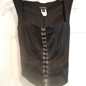 Bebe Black Corset Top - M